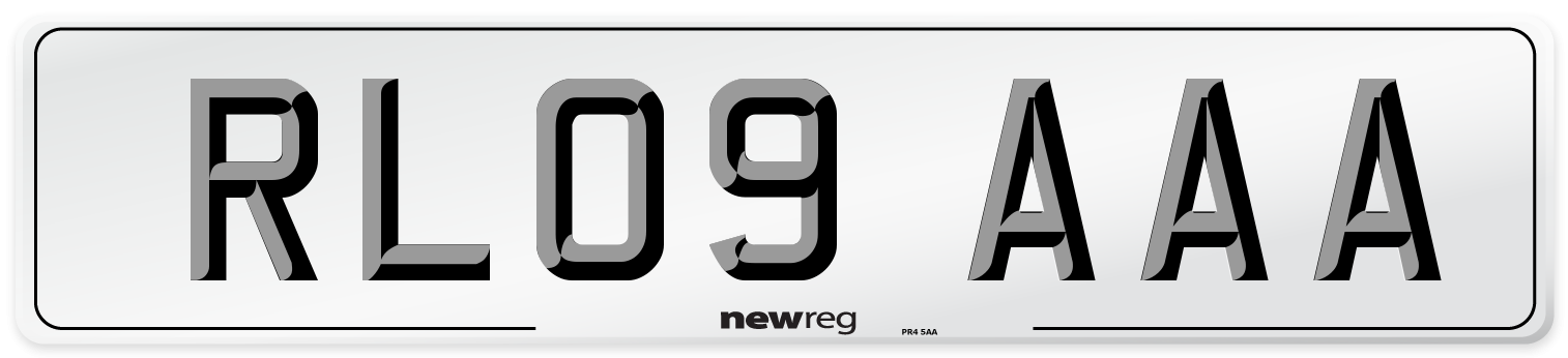 RL09 AAA Number Plate from New Reg